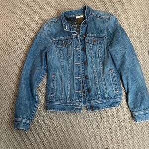 Ruff Hewn collarless Blue Denim Jacket
